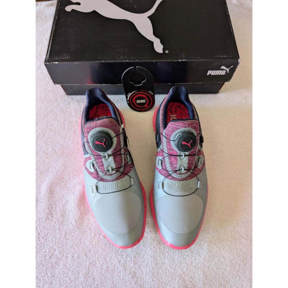 Puma Ignite Blaze Sport DISC Golf Shoes Womens Size 6 Quarry Knockout Pink